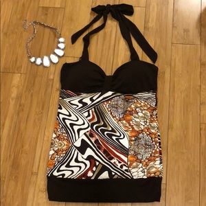 Sydney Joy Jungle/Animal Print Halter Tank Top🐯🦁